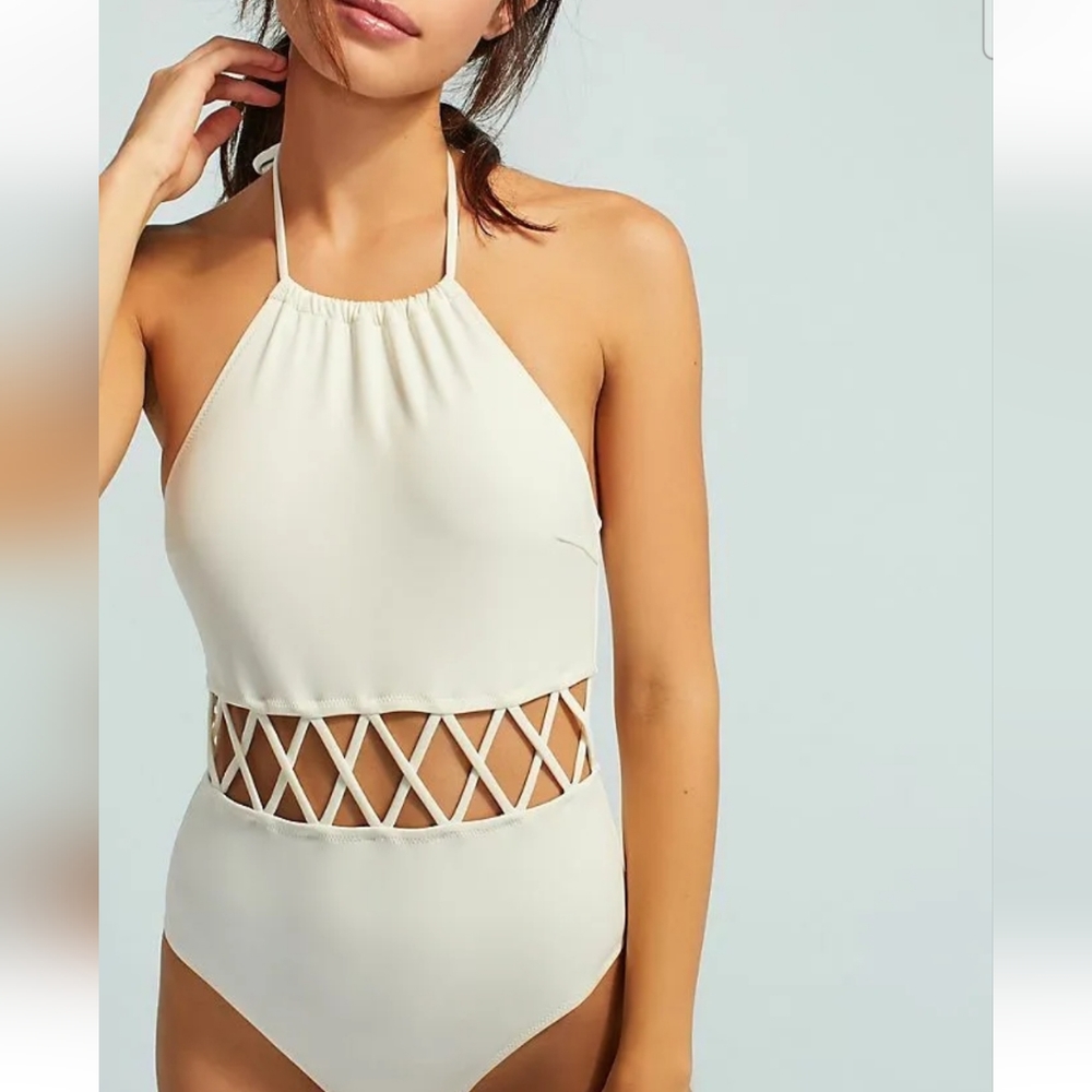 Solid & Striped Barbara One Piece Swimsuit White Size Large